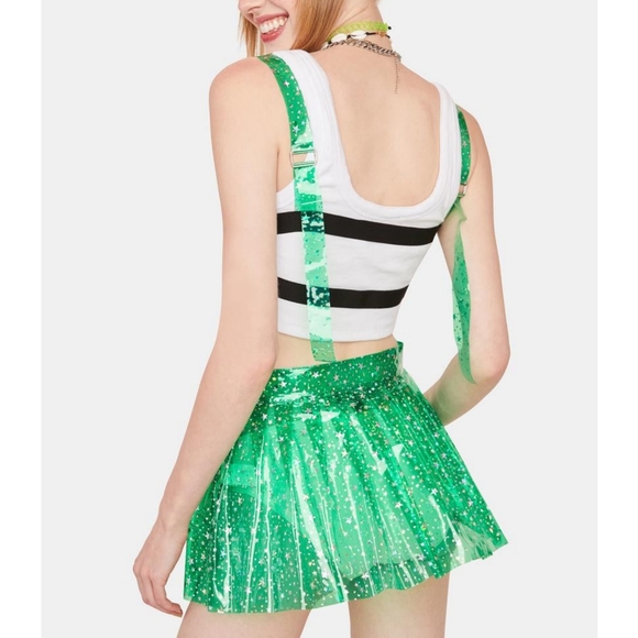 Oh Yes! Vinyl Star Pleated Skirt - Picture 4 of 8